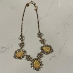 Gold and Silver Necklace with Opalescent Accents